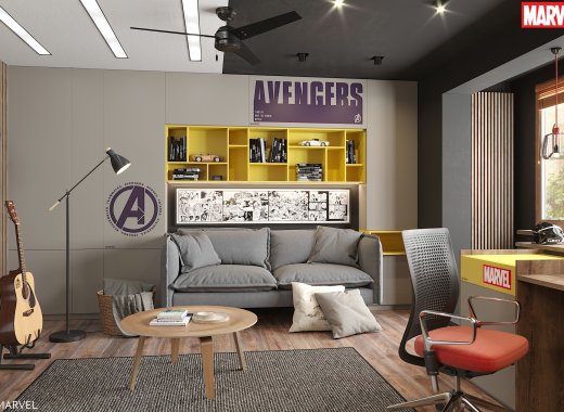 Комната в Мире героев Marvel 001 Модерн-2