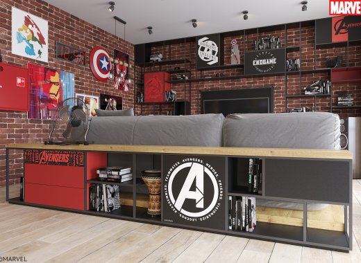 Комната в Мире героев Marvel 004 Модерн-2